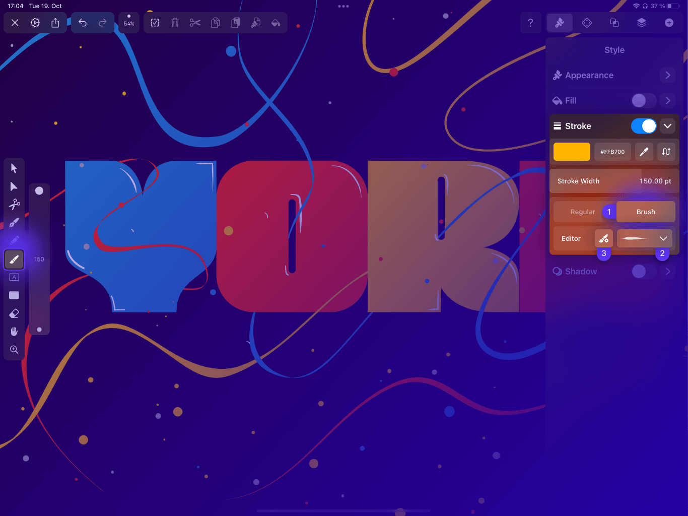 Brush Tool Vectornator Learn iPad